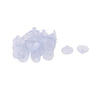 sourcingmap 40pcs Ventouses Anti-collision Transparente en Caoutchouc pour Verre Bureau Maison Coussinet Suspension à Ventouse Fenêtre vitre clair 2cm Dia