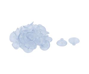 sourcingmap 40pcs Ventouses Anti-collision Transparente en Caoutchouc pour Verre Bureau Maison Coussinet Suspension à Ventouse 2.2cm Dia