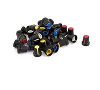 sourcingmap 40X Bouton Potentiomètre 6mm diamètre trou arbre rotatifs jaune rouge bleu blanc