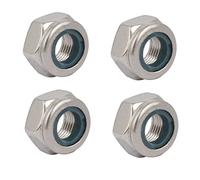 sourcingmap 4pcs écrou de Blocage écrou Autobloquant M10x1mm à fil métrique acier inox 304 hexagonaux
