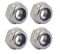sourcingmap 4pcs écrou de Blocage écrou Autobloquant M8x1mm à fil métrique acier inox 304 hexagonaux