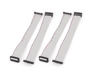 Sourcingmap 4pcs IDC 20-Pin Données de Disques Durs Câbles en Nappe Plate Extension 20cm
