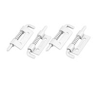 sourcingmap 4pcs Loquet A Ressort Targette A Ressort Verrou de Porte Serrure Pour Meuble Portail Garage acier inox 304 ton argent 2pouces Long