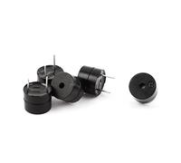 Sourcingmap 5 Pcs 2 Borne Industrielle piézo Buzzer d’Alarme avertisseur sonore Noir