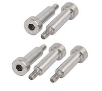 Sourcingmap® 5 PCS en acier inoxydable 304 Douille hexagonale Boulon de épaule Bandoulière 5 mm Dia 15 mm Longueur épaule M3 Filetage