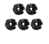 Sourcingmap® 5 PCS M10 x 1.5 mm en Acier au Carbone Grade 8 hexagonale à Fente Écrou de Château Noir