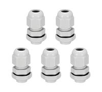 sourcingmap 5 pcs M12 goupilles pour câble connecteur étanche en Plastique Fil Glandes articulations Blanc pour 2-5 mm de diamètre Fils