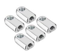 Sourcingmap 5 pcs M6 Filetage Femelle Diamètre du Trou de 8 mm A3 en Acier Ressort à gaz Embout Argenté