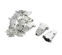 Sourcingmap 5 Pièces Couvercle en Métal Logement De Coque Ton Argent pour Sub D DB9 Connecteur