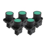 sourcingmap 5 x 22mm 1 NO N/O Verde Signe Momentanée Bouton interrupteur 600V 10A ZB2-EA31