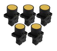 sourcingmap 5 x 22mm 1 NUMÉRO N/O Jaune Signe Bouton Poussoir Interrupteur 600V 10A ZB2-EA51