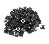 sourcingmap 50 pcs Dip 4 pins Bouton poussoir momentané tactile Switch 12 x 12 x 5 mm