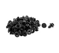 sourcingmap 50 Pcs Rivet Plastique Corps Porte Garniture Agrafe pour Trou de 10mm Noir