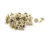 sourcingmap 50 Pcs Rivet Plastique Trou de 6mm Fastener Clips Tige-Poussoir pour Pare-boue Pare-chocs de Voiture