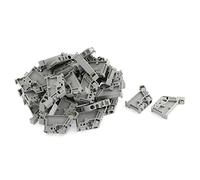 sourcingmap 50Pcs 35mm DIN Rail Vis Fixé Borne Bloc d’extrémité Bouchon à l'extrémité