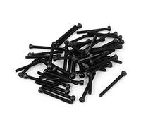 sourcingmap 50pcs M2 x 20 mm Vis à tête hexagonale à six pans creux vis moletée en acier allié noir