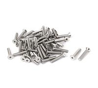 sourcingmap 50pcs Vis à Tête Fraisée Plate à Six Pans Creux Vis à Douille Hexagonale Boulon M2,5x 14mm