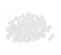 sourcingmap 50pcs Vis Nylon M2.5 x 6mm en Nylon 6/6 Phillips Drive Vis Mécanique gris blanc