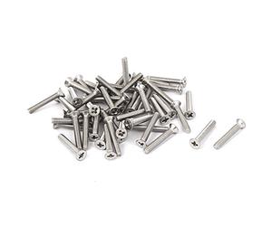 sourcingmap 50pcs Vis Tête Fraisée Cruciforme Tête Plate Boulon M2,5 x 16mm en Acier Inoxydable Vis