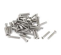 sourcingmap 50pcs Vis Tête Fraisée Cruciforme Tête Plate Boulon M4 x 25mm