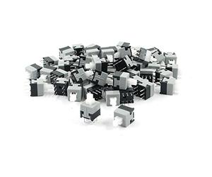 sourcingmap 55pcs 6 broches DPDT Latching Power Micro interrupteur, 8,5 x .8.5 mm Push Button