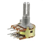 sourcingmap 5K ohm Potentiomètre linéaire à double cône à arbre moleté B5K
