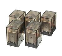 sourcingmap 5pcs 28V DC sortie bobine 2NO 2NC 8P Puissance Relais électromagnétique monté sur rail DIN