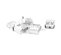 sourcingmap 5pcs Clé Usb Type A Femelle 4 Broche Connecteur JACk Femelle Angle Droit