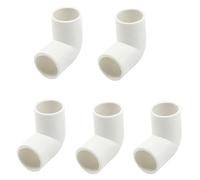 sourcingmap 5pcs Coude PVC Raccord tuyau connecteur à 90 degrés de diamètre intérieur de 20 mm blanc 41 x 41 x 23 mm (LxlxP)