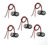 Sourcingmap 5pcs I Type 9V Clip de Batterie Connecteurs à Coque Dure Boucle Câble