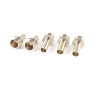 sourcingmap 5pcs Raccord Cannelé 3/8 "PT filetage mâle à 10mm droit en laiton barbelé