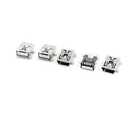 Sourcingmap 5PCS Type cms Argent Mini USB 5Pins Connecteur Femelle CI