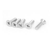 sourcingmap 5pcs Vis Tête Fraisée Cruciforme Tête Plate Boulon M8 x 30mm pour Machine