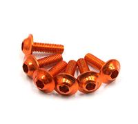 Sourcingmap 6 pcs M6 x 20 mm orange hexagonale licence plaques Carénage Boulons Vis pour moto