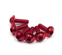 Sourcingmap 6 pcs M6 x 20 mm rouge hexagonale licence plaques Carénage Boulons Vis pour moto