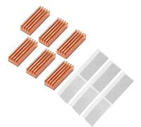 Sourcingmap 6pcs 22mmx8mmx5mm Cuivre Autocollant Refroidisseur Mémoire Ddr3 DDR Dissipateur