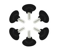 sourcingmap 6pcs Pieds de Nivellement Meuble Réglable Pied Réglable Patin de meuble Jambe Pied de Table Chaise Base Protection Plancher M8x15mm tige filetée Glisse 37mm Dia tête