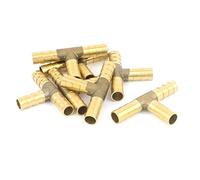 sourcingmap 7pcs Raccords cannelé tuyau 3 voies en forme de T 8.5mm connecteur de Tube de carburant en laiton