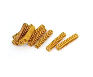 sourcingmap 8 mm OD 40 mm long lumière Charge Compression Moule Die Ressort Jaune 10 pcs