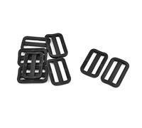 sourcingmap 8pcs Boucle Sangle Sac à dos réglable Plastique Tri Glide Boucle fixation sangle 38mm largeur