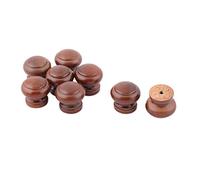 sourcingmap 8pcs Bouton de Meuble Bouton Porte Bouton Tiroir Placard Armoire Poignée de Meuble couleur café 22mmx25mm en Bois