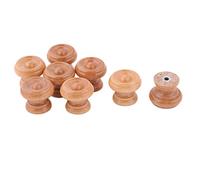 sourcingmap 8pcs Bouton de Meuble Bouton Porte Bouton Tiroir Placard Armoire Poignée de Meuble Seul trou couleur bois