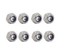 sourcingmap 8pcs écrou de Blocage écrou Autobloquant M8x1mm à fil métrique acier inox 304 hexagonaux