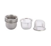 sourcingmap 8pcs Filtre Théière Maille Thé Infuseur Filtre Tisane Crépine Filet Thé Panier Passoire épice ronde en acier inoxydable 70mm Diamètre