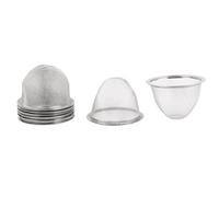 sourcingmap 8pcs Filtre Théière Maille Thé Infuseur Filtre Tisane Crépine Filet Thé Panier Passoire épice Métal ronde 85mm Diamètre 60mm profondeur