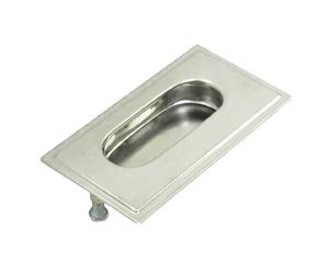 Sourcingmap A12111700ux0082 42 x 78 mm rectangle Flush Poignée de traction Armoire tiroir - Argenté