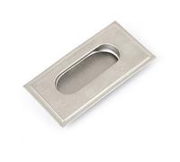 Sourcingmap a14041400ux0406 8 x 4,5 cm métal rectangulaire Tiroir Poignée de porte à encastrer Argent