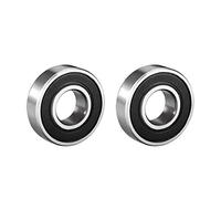 Sourcingmap a18051900ux0179 Lot de 2 roulements à billes profondes 6001RS à double serrage, 12 mm x 28 mm x 8 mm, acier au carbone