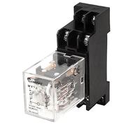 sourcingmap AC 6V Torsadés 8broche DIN Rail électromagnétique Relais De Puissance MY2J avec Base
