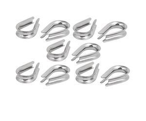 sourcingmap Acier inoxydable 8mm 5/16 "Câble standard Dés Câble Couleur Argent 10 Pcs